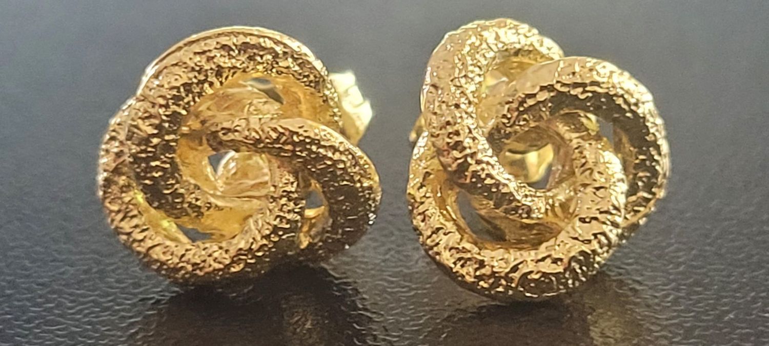 Gold Silver Love Knot Stud Earrings for Women Large Gold Knot Earrings Cute Knot Earrings Statement Stud Earrings Trendy Jewelry