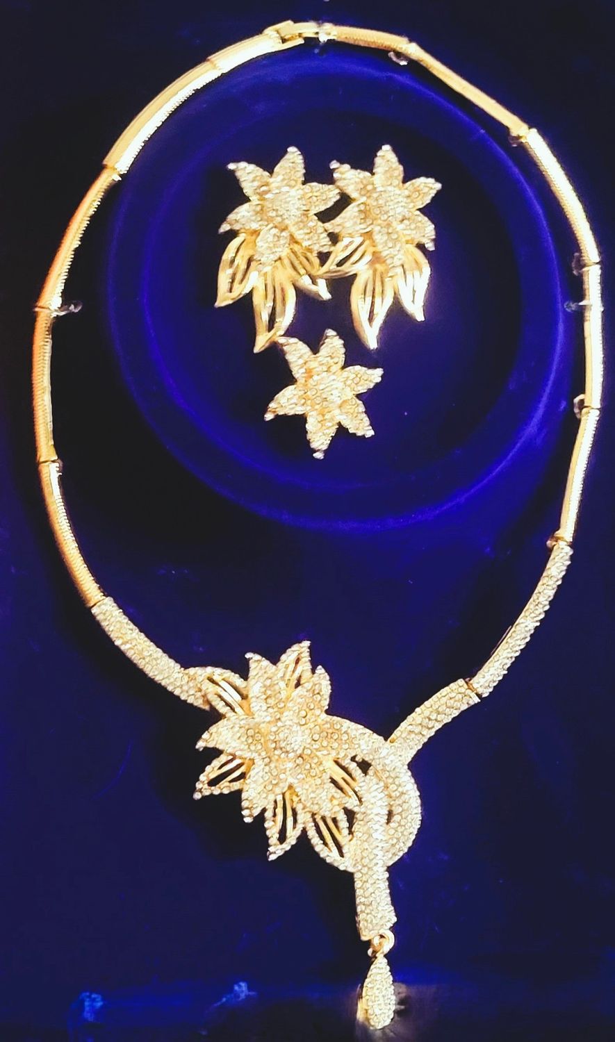 Luxury Party Queen Leaves 4PCS Nigerian Jewelry Set for Women Wedding Zircon Indian African Bridal Jewelry Set Gold