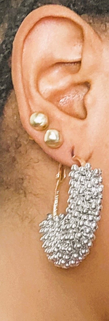 Hoop beaded Earrings for women Dangle Drop Earrings Beaded Earrings length 2-inch jewelry