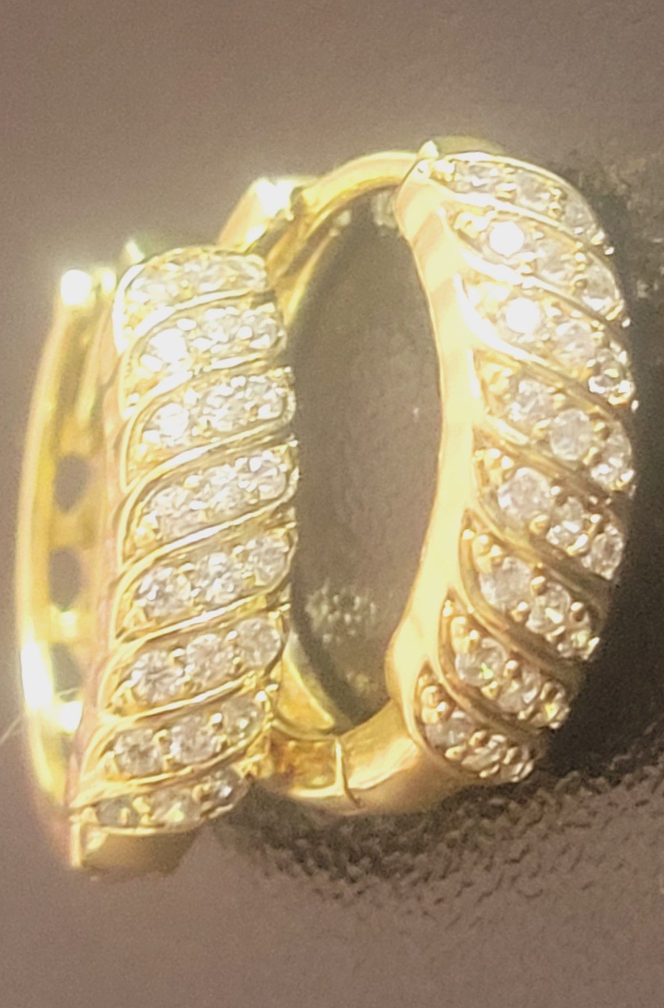 SP Gold Earring Jewlery Diamond 925 gold Earring Hoop 20mm