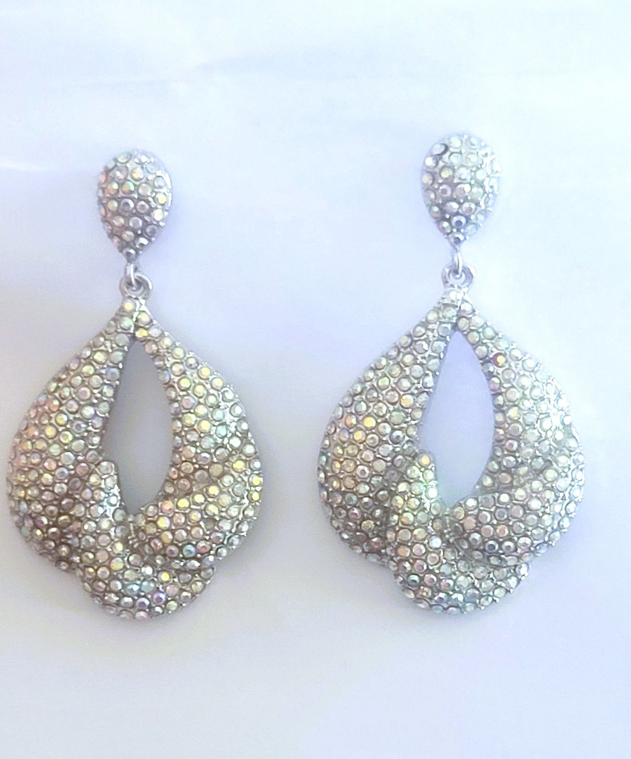 Cubic Zirconia bird Teardrop Bridal Earrings, Rhinestone Dangle Earrings for Wedding Prom Parties jewelry
