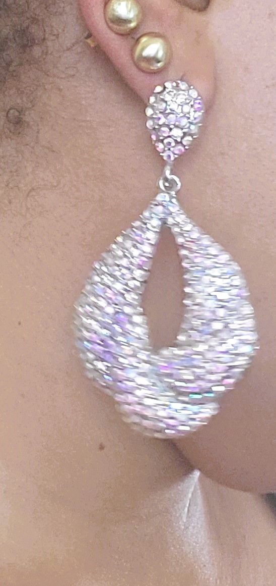 Cubic Zirconia bird Teardrop Bridal Earrings, Rhinestone Dangle Earrings for Wedding Prom Parties jewelry