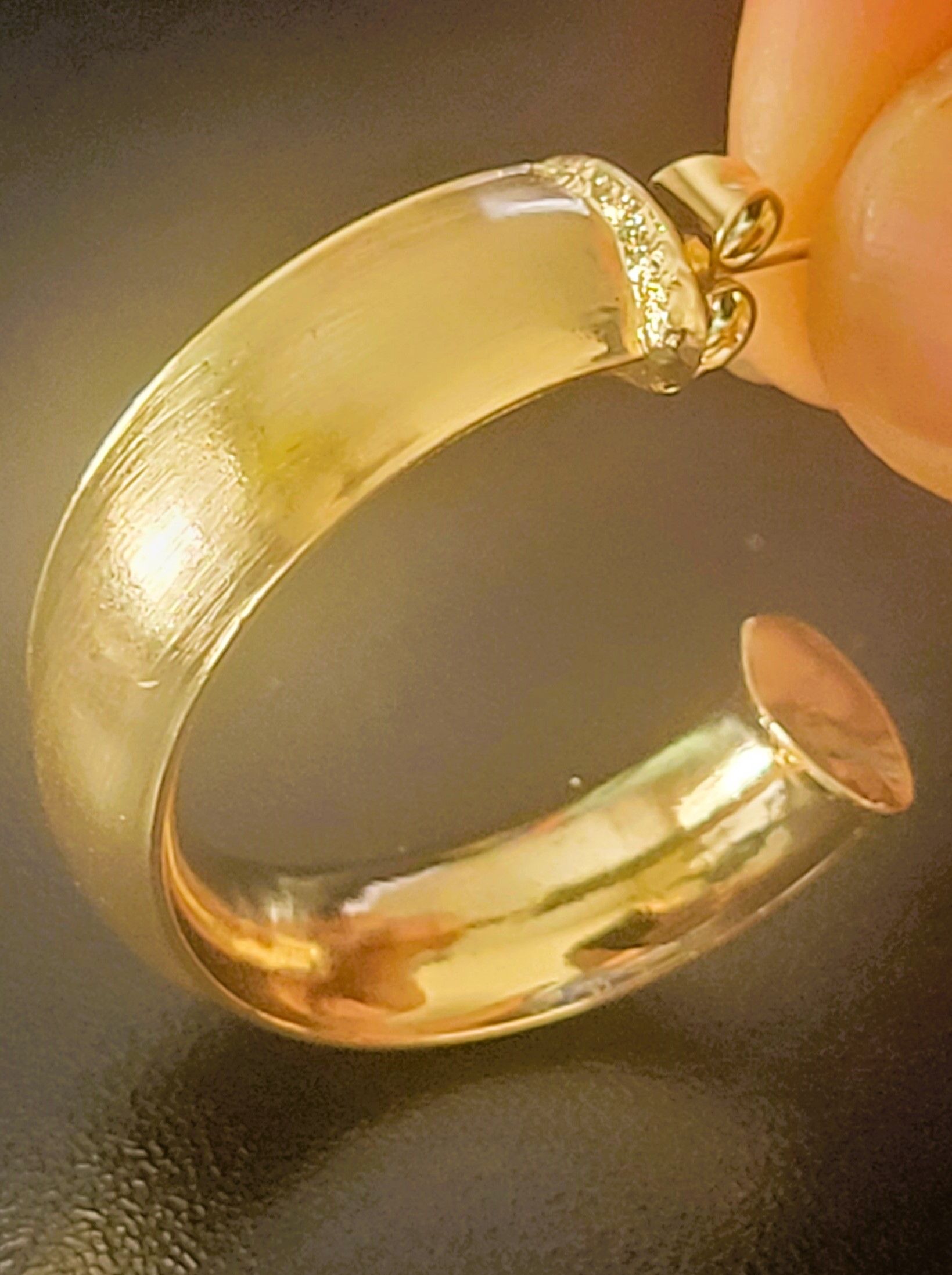 Gold Moon C and G shaped 14K High Quality Ladies Earrings and pendant Jewelry