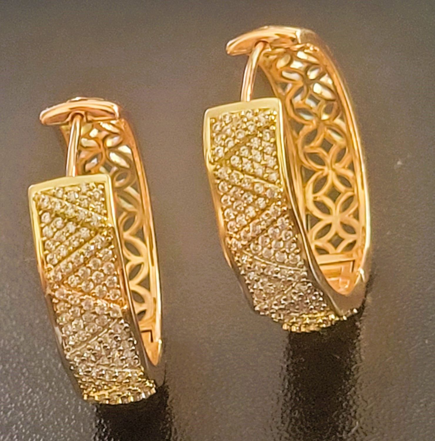 Gold Silver and Bronze Hypoallergenic Jewelry 316l Stainless Steel 18k Pvd  Plated Hoop Earring for Women Jewelry Length 25MM