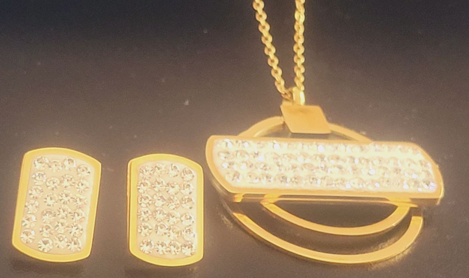 Crystal Jewelry Sets with Swarovski , Necklace and Earring Collection Multi shaped pendant