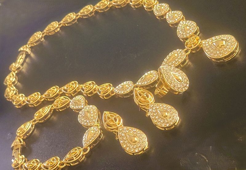 Fashion Women Bee Fly Designed Jewelry Set Moissanite Diamond 18K Gold Plated Wholesales Cheap Bridal Jewelry Set