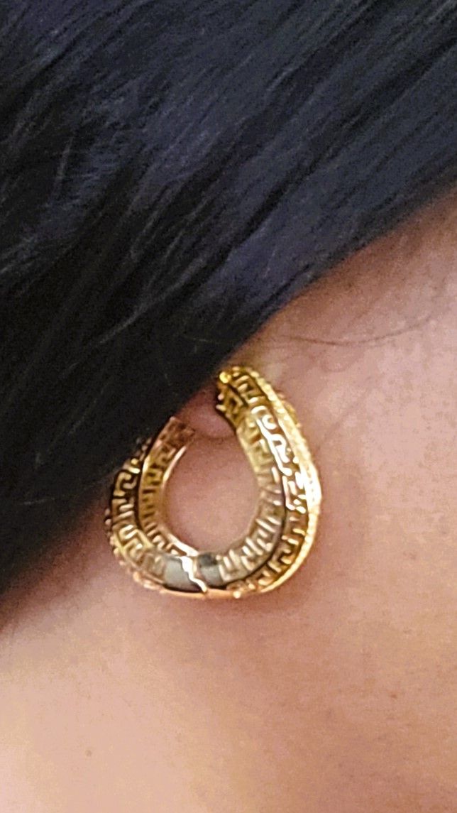 Dubai Gold Luxury Cooper Bridal Jewelry American Earrings Women Brass 18K Gold Plated Hoop Earrings