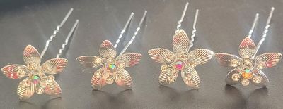 ( 4PCS/PACK ) Hair Pin Women Jewelry Hair Accessories Flower Star Shaped Flower Wedding Bride Hair Pin ( 4PCS/PACK ) Hair Pin Women Jewelry Hair Accessories Flower Star Shaped Flower Wedding Bride Hair Pin