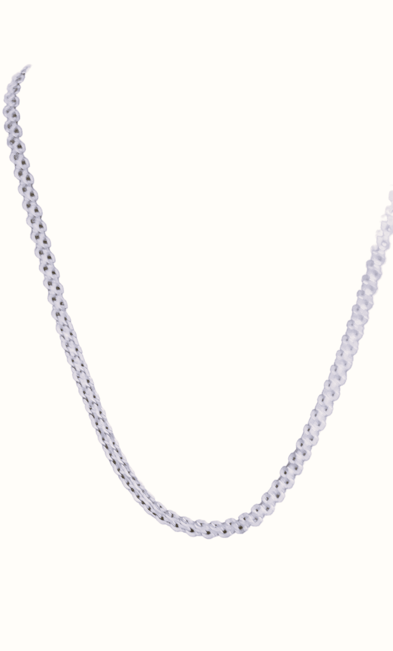Stainless Steel 3mm Curb Chain, doubled designed necklace 16