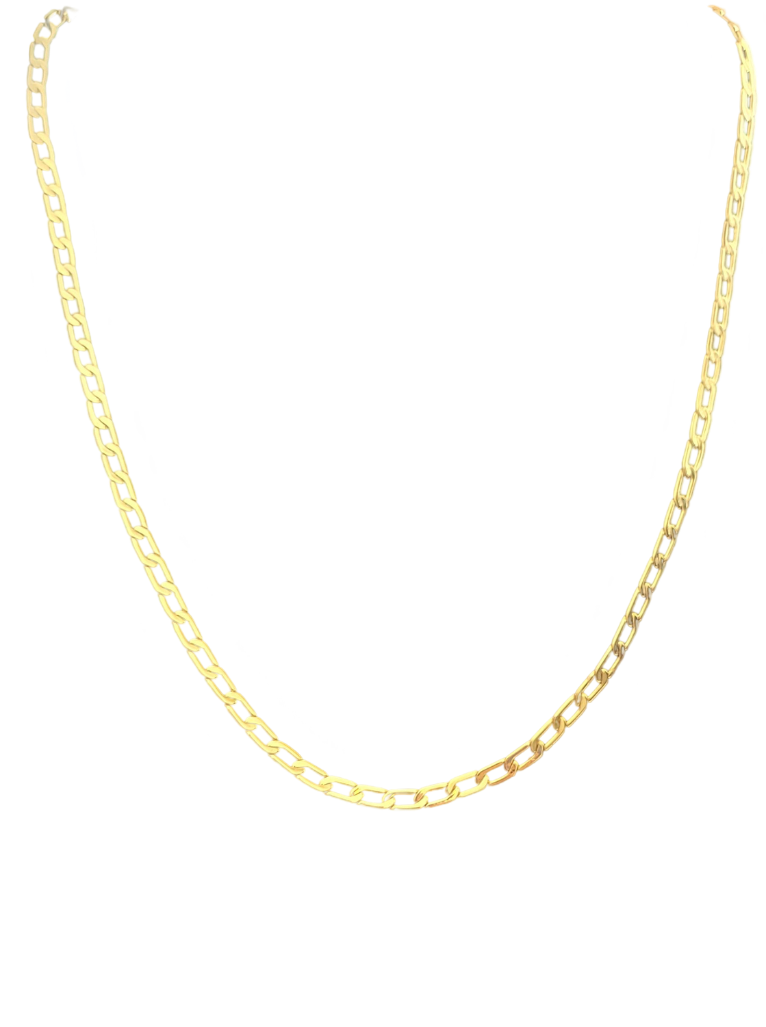 Bling For Your Buck 18K Gold Over Sterling Gold 2.5 mm Italian Box Chain Necklace 17.5" 3mm
