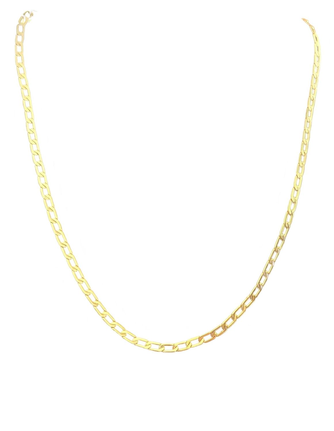 Bling For Your Buck 18K Gold Over Sterling Gold 2.5 mm Italian Box Chain Necklace W&R 17.5" 1.5MM