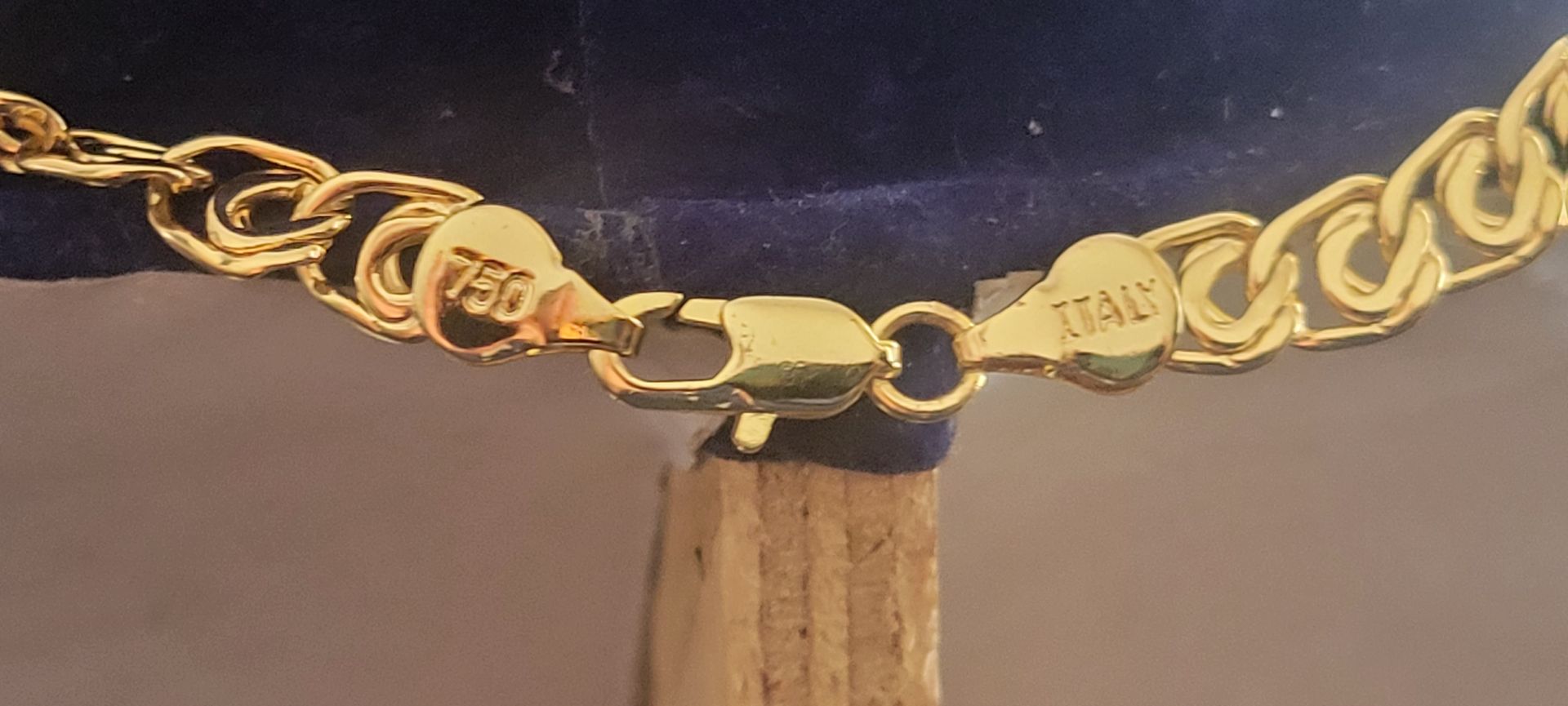 18kt Yellow Gold Italian Spiral-Link Necklace 750 5MM