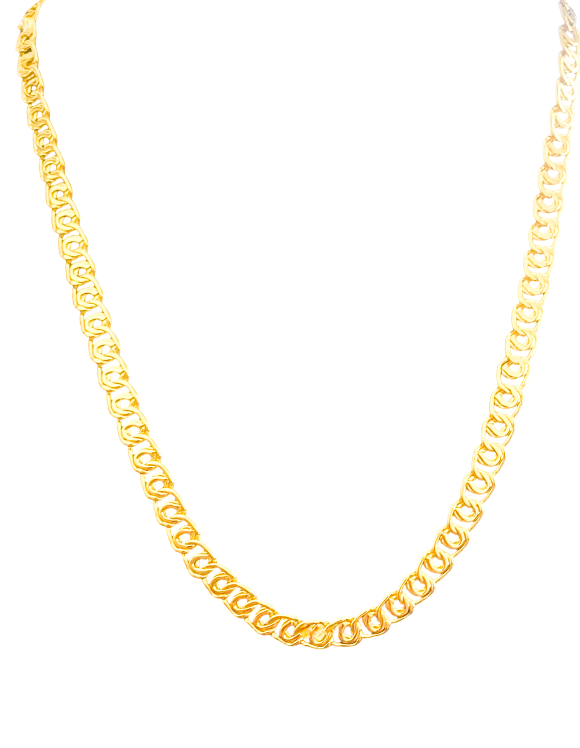18kt Yellow Gold Italian Spiral-Link Necklace 750 5MM