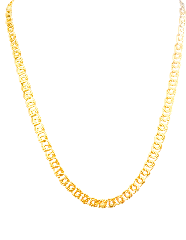18kt Yellow Gold Italian Spiral-Link Necklace 750 5MM
