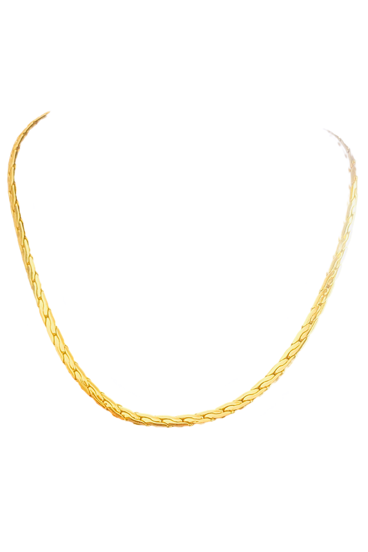 4mm 14kt Yellow Thick Gold Cable-Chain Necklace