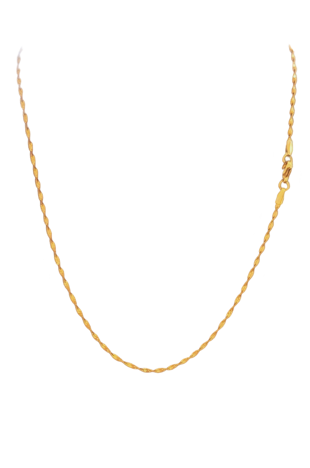 10k Yellow Gold Link Necklace, Jewelry Chain for Men and Women 1MM length 17 inches