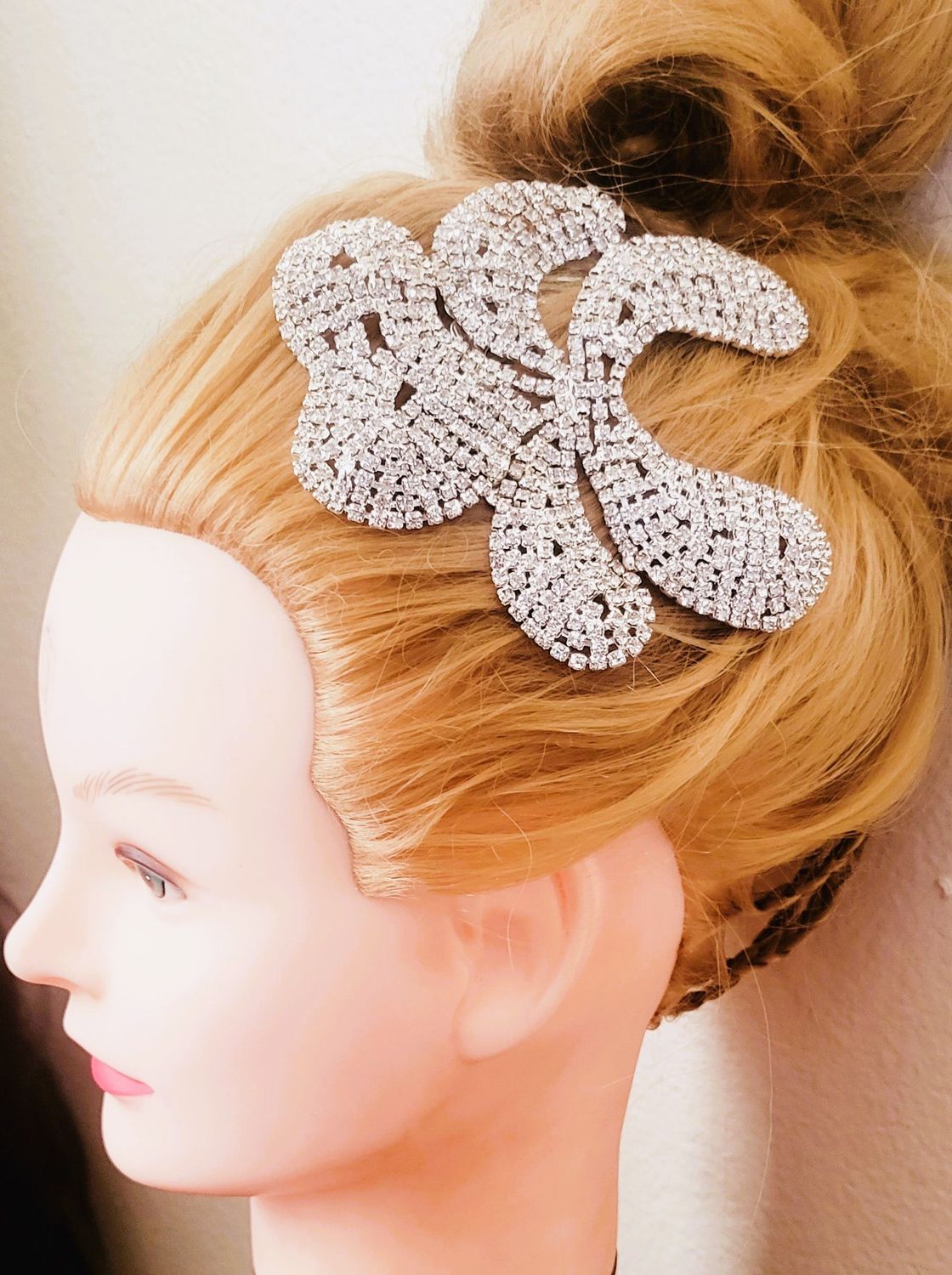 Big Bear design Rhinestone Crystal Alloy Wedding Decoration Accessory Bridal Hair Combs