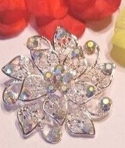 Crystal Rhinestones Flower Brooch Pin Set for DIY Wedding Bouquets Decoration  SWAROVSKI / Jewelry / SWAROVSKI Pins & Brooches / Pins & Brooches