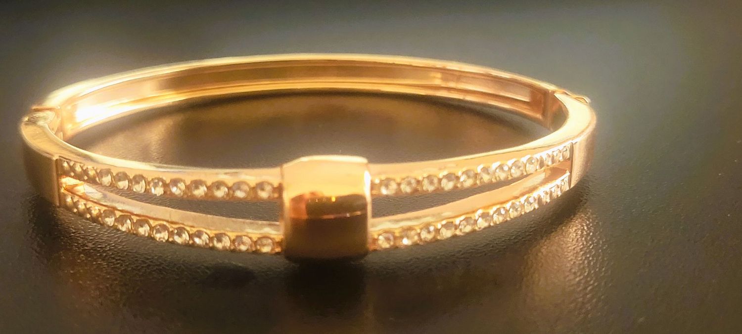 Rose Gold Love Friendship Bracelet Bangle with Cubic Zirconia Stones Crystal Simple Bracelet 18K White Gold Plated for Women Teen Girls Personality Cuff Bracelet Bangle Bracelet Bangle Best Gifts
