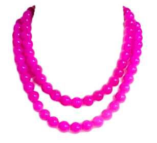 Genuine Natural Pink Aventurine Smooth Round 8MM-10 MM Beads Necklace | Aventurine Necklace Beaded Pink Bead Necklace and Earrings | Birthday Gift-Jewelry Gold and silver