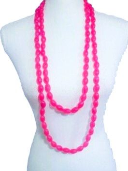 Pink long imitation wedding, Cultural necklace Igbo traditional bead/ African traditional unisex bead 16