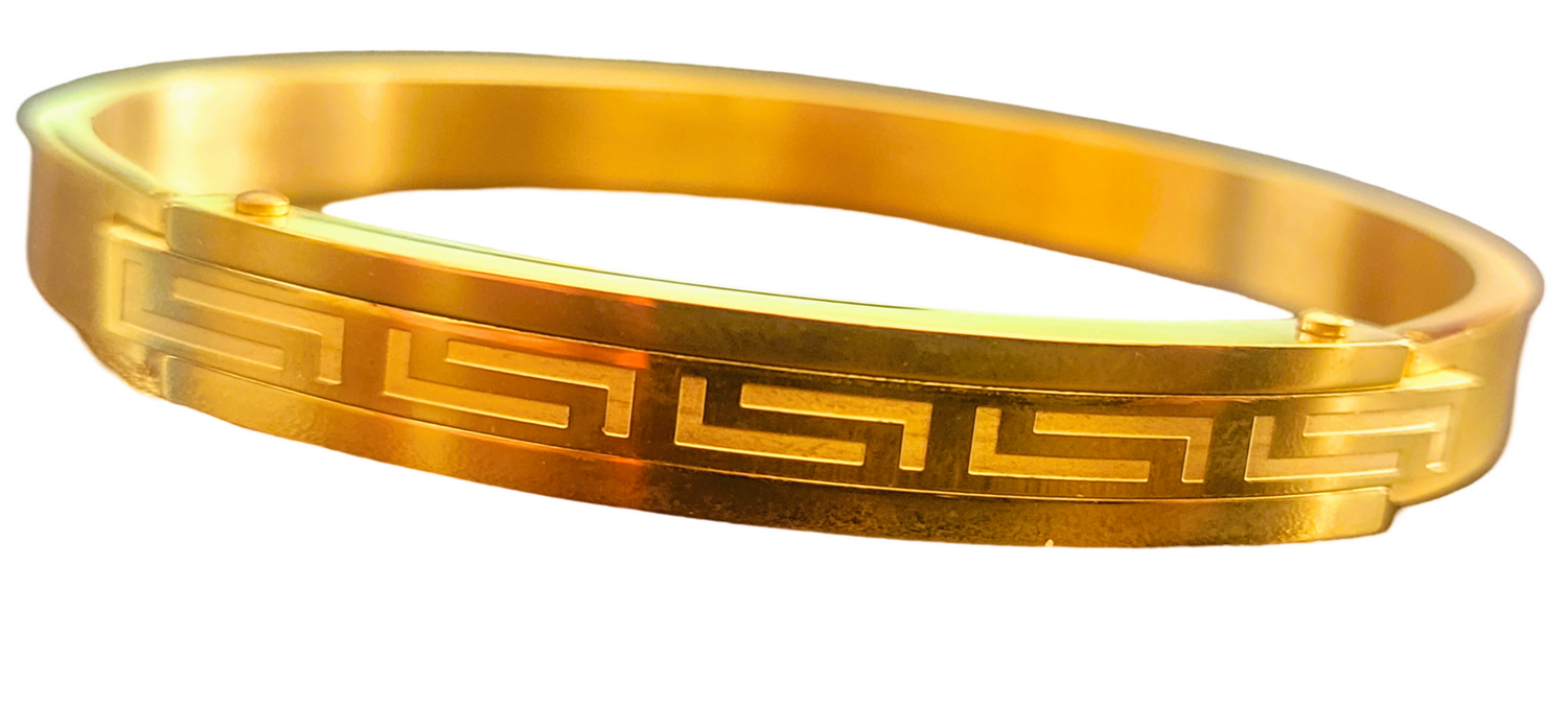 24 carat Arab gold plated Bangle Bracelet Dubai Simple Design Gold Bracelet  Jewelry 24k Real Gold Plated