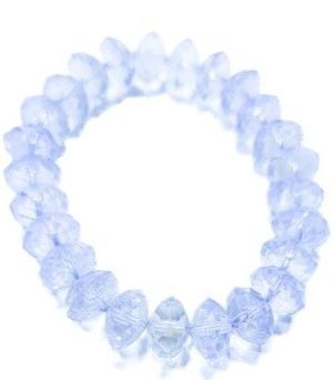Powder Blue Natural Gemstone Bracelet 7.5 In Stretch Gems Plastic Stones 10-12mm Round | Beads Crystals Quartz | Chakra Bracelet | Y2K | Bracelets for Women Men Girls Gifts (Unisex)