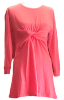 Girl's Bow front designed Long Sleeve Casual Wedding A-line Gown Peach Dress Size 12A