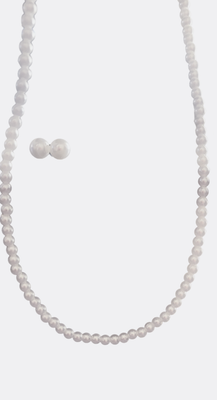 16 16" Sterling Silver Round White Simulated Shell Pearl Necklace Strand | Pearl Choker Necklace | Jewelry for Women and Girls 4-6mm