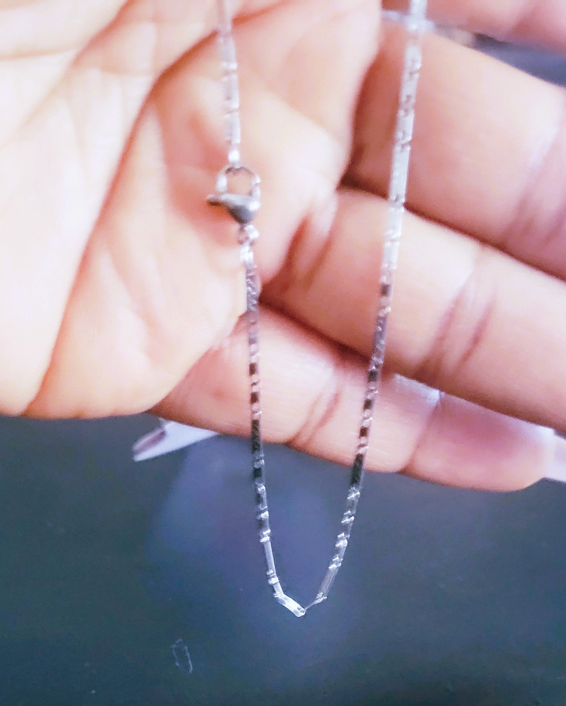 10k Silver Link Chain Necklace, Necklace Jewelry for Men and Women 3MM length 16.5 -17 inches