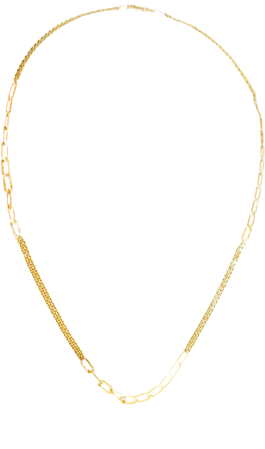 14K Gold 4MM Italian 750 Figaro Link Chain Necklace- 14K Necklaces, 14K Figaro Chain Necklace, Women Girls Men Boys Necklace14K Gold