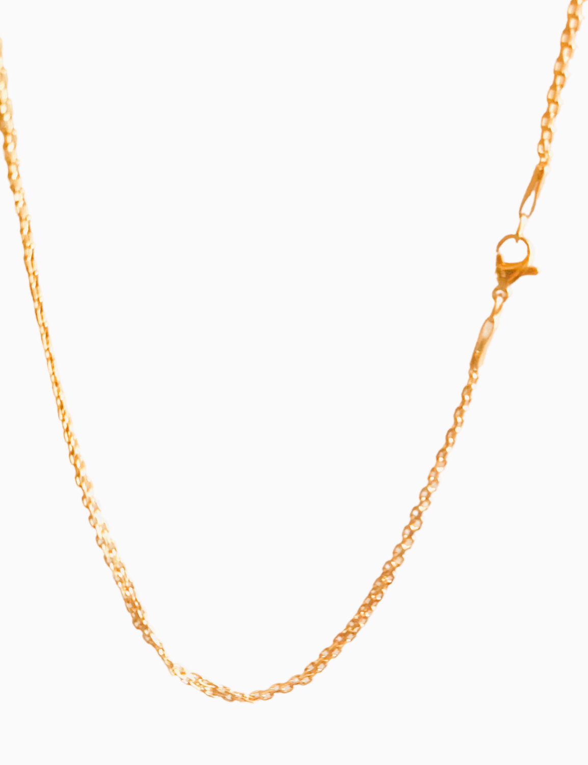 Curb Chain Stainless Steel Gold Plated 4mm, doubled designed necklace Jewelry 16.5"