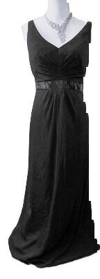 Davids Bridal Short Sleeve Ever-Pretty Sleeveless V-Neck Evening Dress black dress Size 4