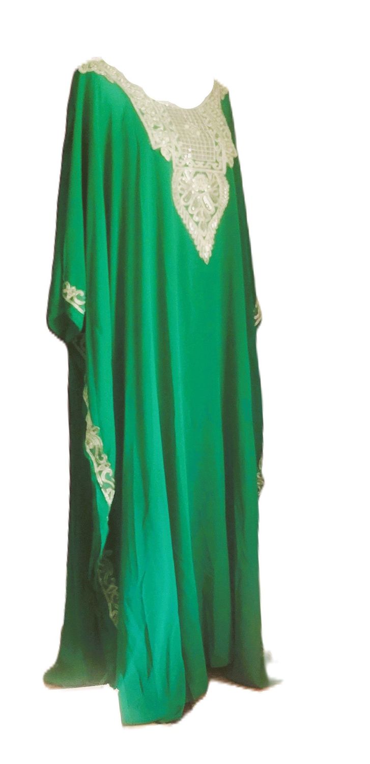 Green Kaftan Maxi Dress Evening Gowns Evening Dresses Takshita Wear Wedding Dress Cocktail Dress Abaya Gown