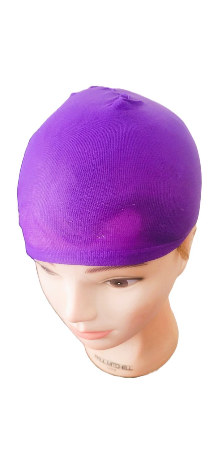 Wig Caps, 2pcs Purple Stocking Caps For Wigs Stretchy Nylon Wig Caps Wig Caps For Women Man- Color Purple