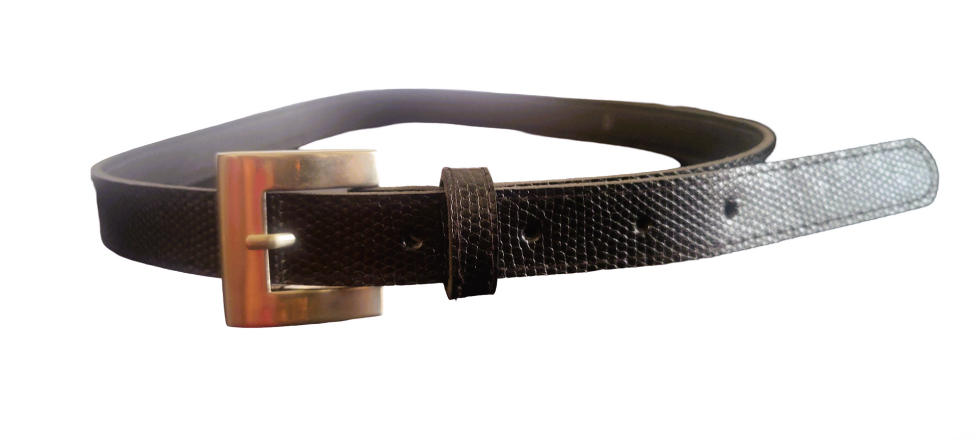 Black Cobra Skin Belts for Girls for Dress Gown jeans