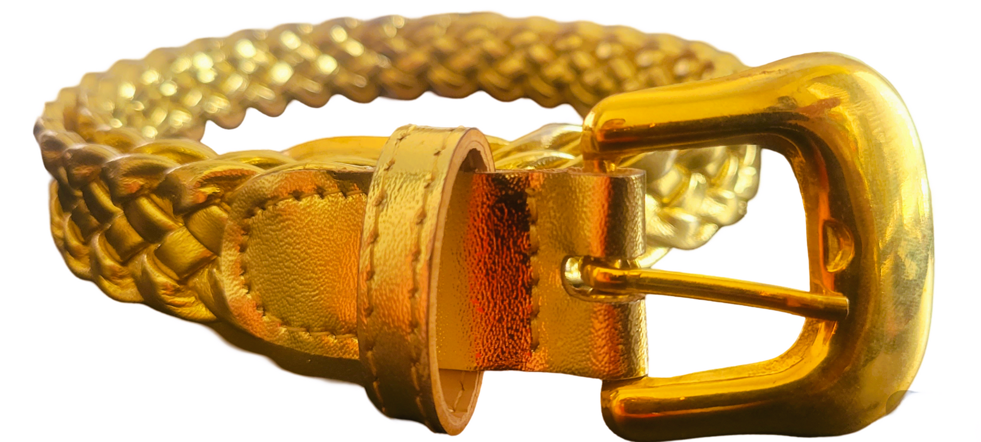 Gold Braided Belt Bling Style for Dress Gown or Jeans