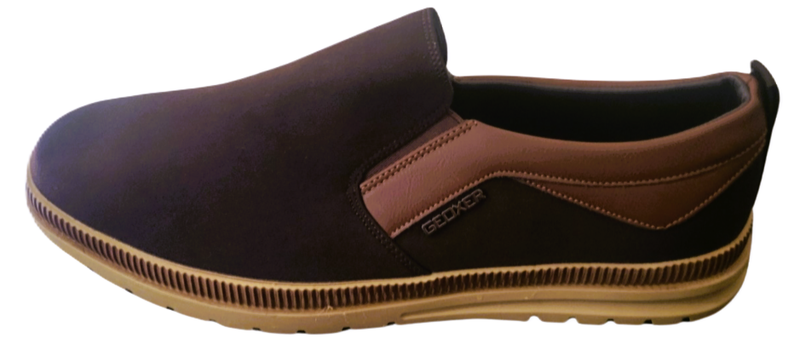 AL Geoxer Brown Men's quality Coffee leather Office Casual sneakers Shoes For Men size 43