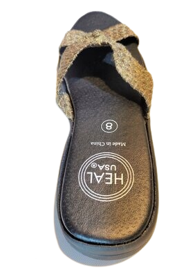 Heal Usa Women's Strappy Wedge | Wedge Sandals for Women Shoe approximate heel 1.4 inches