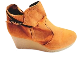 Brown Women’s Ankle Booties Wedge Heels Boots shoes