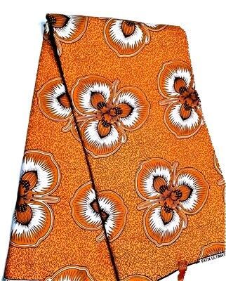 Ankara Fabric/Burnt Orange/ Fatix Swagger / African Print 1800504 5.486 meters 6 yards The Best Quality