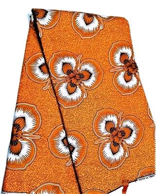 Ankara Fabric/Burnt Orange/ Fatix Swagger / African Print 1800504 5.486 meters 6 yards The Best Quality