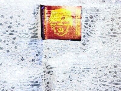 Trademark Swiss Mode Original Royal Head tie African Swiss VIP sego Janis damask head tie 2024 latest sego head ties high quality fashion: Color silver