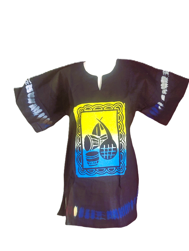 Dashiki Drumbeat Shirt Tribal African Caftan Boho Unisex Top Shirt