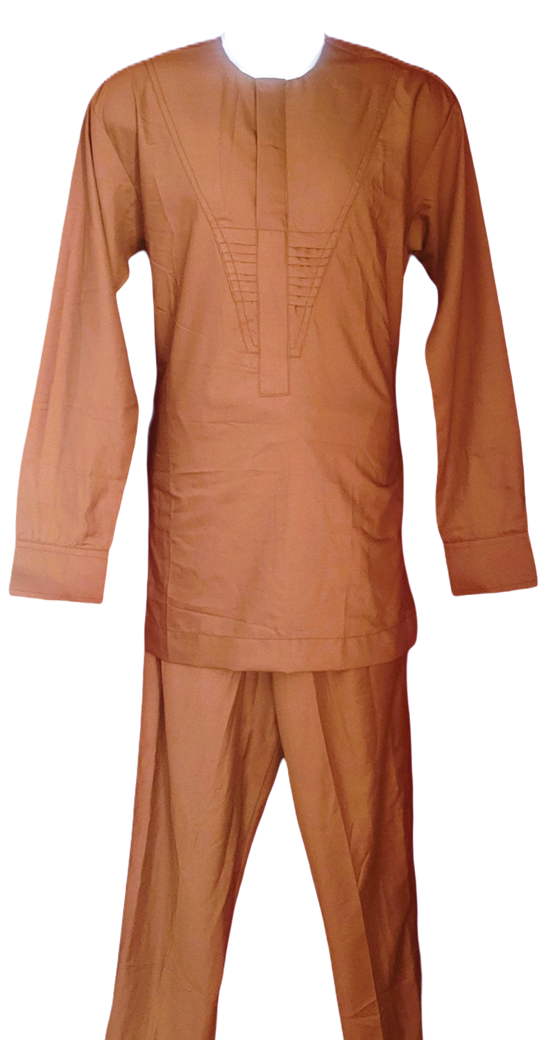 African Men Traditional Clothing Set Dashiki Coats Senator Pants 2 Piece Set Long Sleeve Plus Size Tracksuit Outfits Size US Large