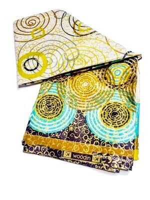 Woodin print cotton fabric by Woodin (made in Ghana) 2 yards