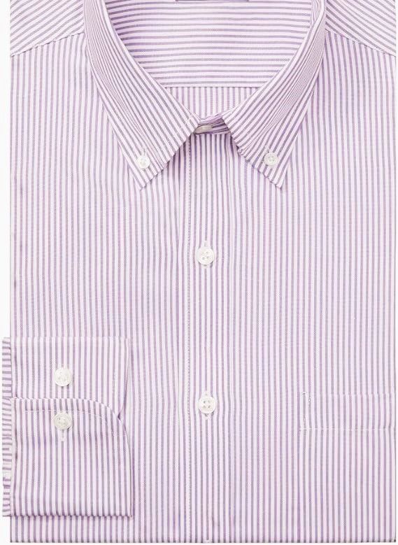 Tom James Men's Business Formal Slim Fit Long Sleeve Button Up Dress Shirts with Pocket Striped US X Large- XX large
