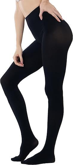 Black Pantyhose Tights for Women - 100D Opaque Warm Winter Panty hose Leggings Size small 5'4