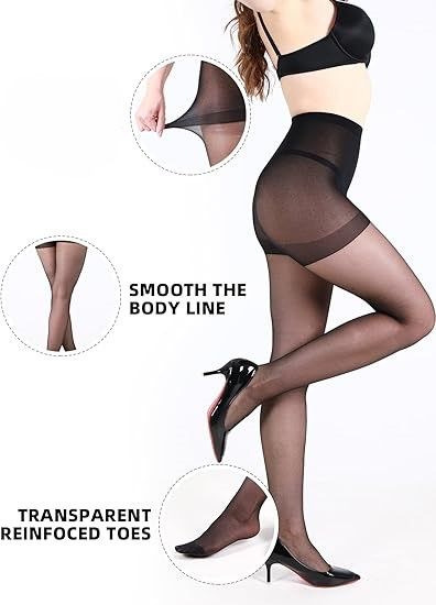 Nordstrom Pantyhose Sheer Difference Curvy Ultra Sheer Control Top panty hose Dainty Squiggle 5'4 - 5'9 120 - 155 pounds