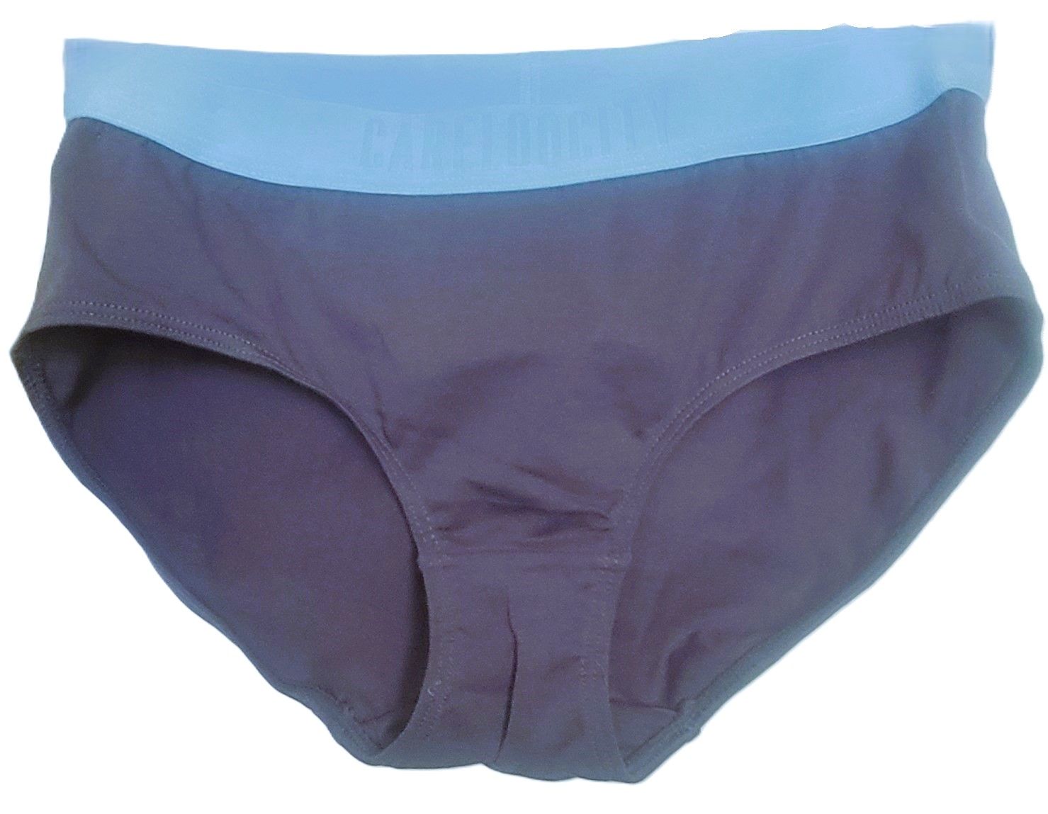 Girl's Cotton Underwear Full Coverage High Waisted Stretch Briefs Soft Comfy Girls Panties powder blue and deep grey